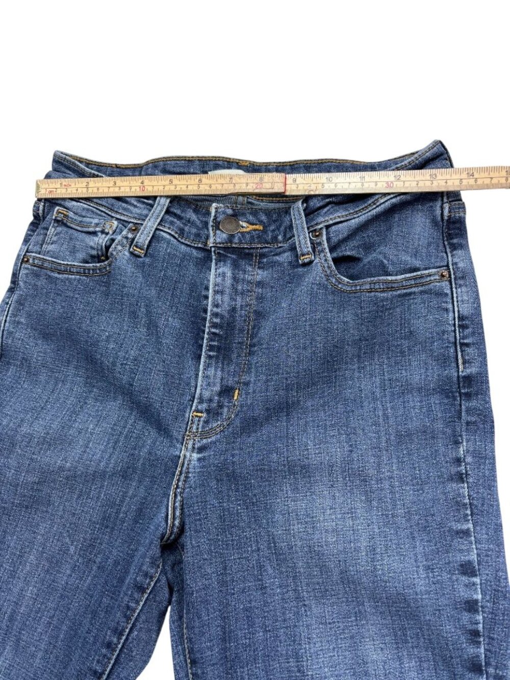 Levis 721 High Rise Skinny Jeans W29 L30 Blue Denim Womens Stretch Casual - Picture 8 of 10